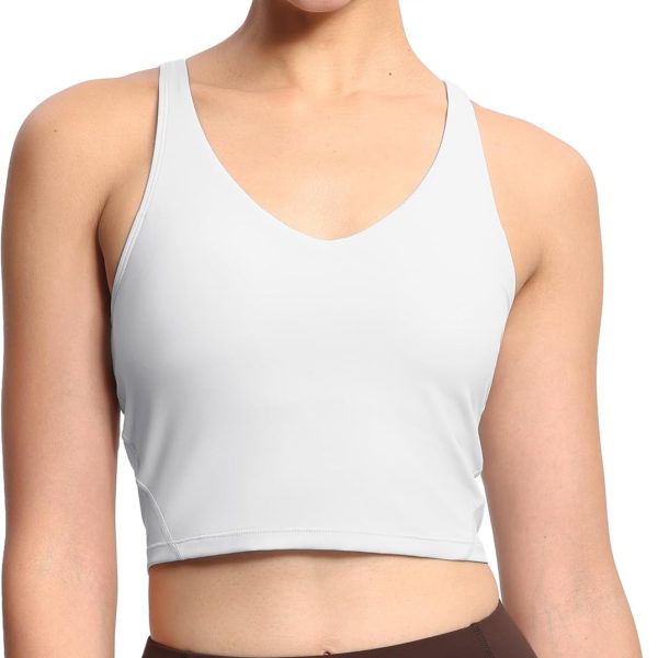 Women' Sports Bra Longline Wirefree Padded with Medium Support