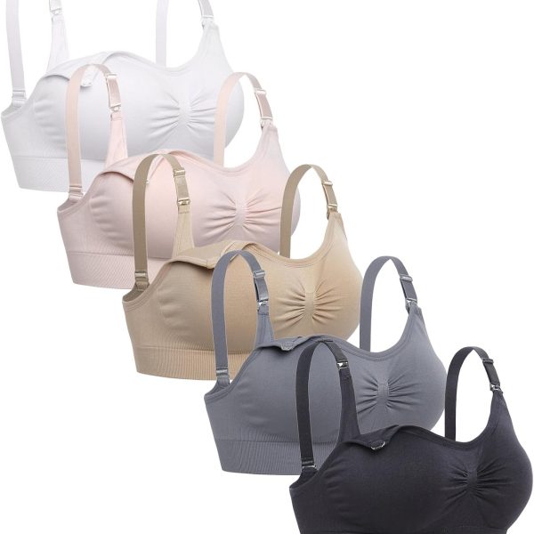 Women Seamless Nursing Bra Sleeping Maternity Bralette for Breastfeeding Pack of 3