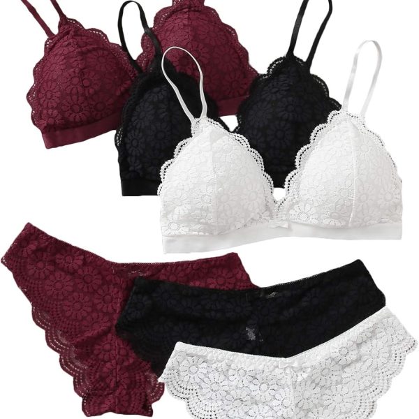 Women Sexy Lingerie Set Lace Matching Bra and Panty Set