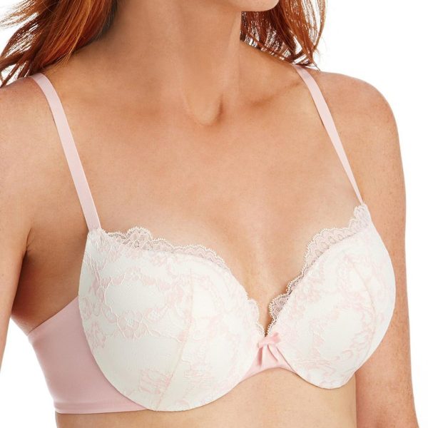 Underwire Demi Bra, Best Push-Up Bra with  Technology, Smoothing Lace-Trim Bra with Push-Up Cups